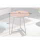 Table d'appoint ronde moderne chêne naturel