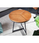 Table d'appoint ronde moderne chêne naturel