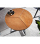 Table d'appoint ronde moderne chêne naturel