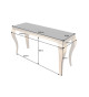 Table console baroque noire et métal doré