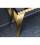 Table console baroque noire et métal doré