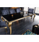 Table baroque noire et métal doré effet or