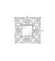 Miroir mural carré noir mat baroque antique