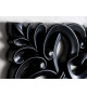 Miroir mural carré noir mat baroque antique