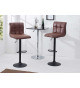 Tabouret de bar design réglable avec repose pieds