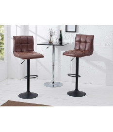 Tabouret de bar design réglable avec repose pieds