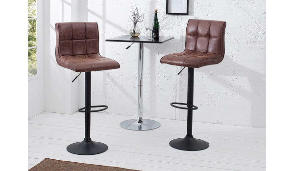 Tabouret de bar design réglable avec repose pieds