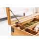 Table basse avec compartiment déco et tiroirs