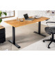 Bureau réglable en hauteur 72 - 117 cm finition chêne