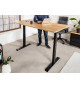 Bureau réglable en hauteur 72 - 117 cm finition chêne