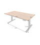 Bureau réglable en hauteur 72 - 117 cm finition chêne