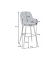 Chaise de bar en velours pétrole vendu par 2