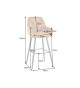Chaise de bar en velours jaune moutarde vendu par 2