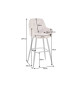 Chaise de bar en velours champagne vendu par 2