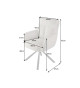 2 Chaises rétro à ressorts bouclé beige