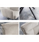 2 Chaises rétro à ressorts bouclé beige