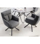 2 Chaises rétro à ressorts bouclé gris