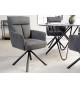 2 Chaises rétro à ressorts bouclé gris