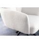 2 Chaises rétro à ressorts bouclé blanches