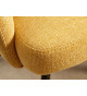 2 Chaises rétro à ressorts tissu jaune
