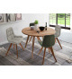 Table ronde en bois de chêne massif 120 cm