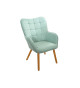 Fauteuil Scandinave design tissu vert citron