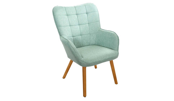 Fauteuil Scandinave design tissu vert citron