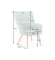 Fauteuil Scandinave design tissu vert citron