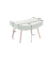 Fauteuil Scandinave design tissu vert citron