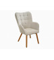 Fauteuil Scandinave design tissu beige