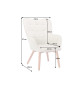 Fauteuil Scandinave design tissu beige