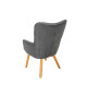 Fauteuil Scandinave design tissu gris
