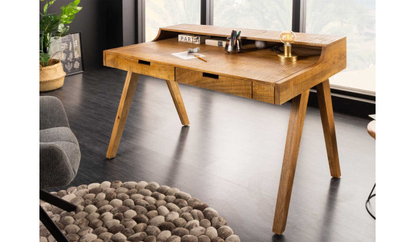 Bureau, console originale en bois de manguier