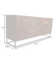 Buffet 4 portes design en bois massif 177 cm