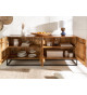 Buffet 4 portes design en bois massif 177 cm