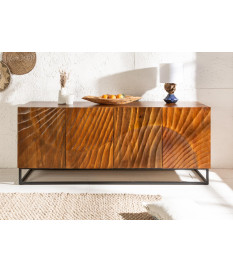 Buffet 4 portes design en bois massif 177 cm