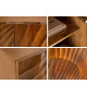 Buffet 4 portes design en bois massif 177 cm
