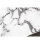 Table basse en verre marbre blanc 110 cm