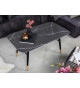 Table basse en verre marbre anthracite 110 cm