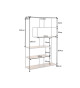 Meuble de rangement haut ouvert en bois et métal