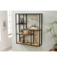 Meuble étagère murale en bois et métal