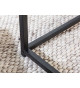 Table d'appoint carrée emboîtable bois et métal