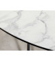 Table ronde en céramique marbre blanc