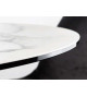Table ronde en céramique marbre blanc