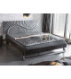 Lit 2 places adulte 180x200 en bois de manguier noir