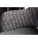 Tabouret de bar confortable en tissu gris