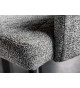 Tabouret de bar confortable en tissu gris
