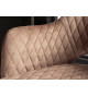 Tabouret de bar confortable en velours grège