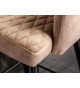 Tabouret de bar confortable en velours grège