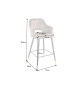 Tabouret de bar confortable en velours anthracite